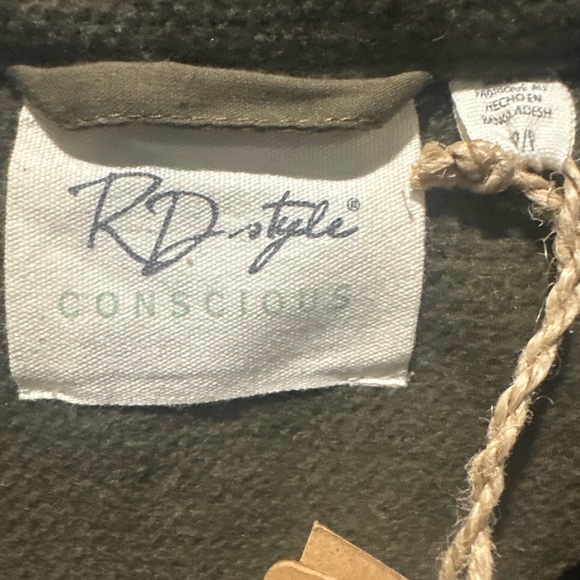 RD Style Green Black Plaid Jacket Shacket Size S New with Tags - Picture 3 of 3